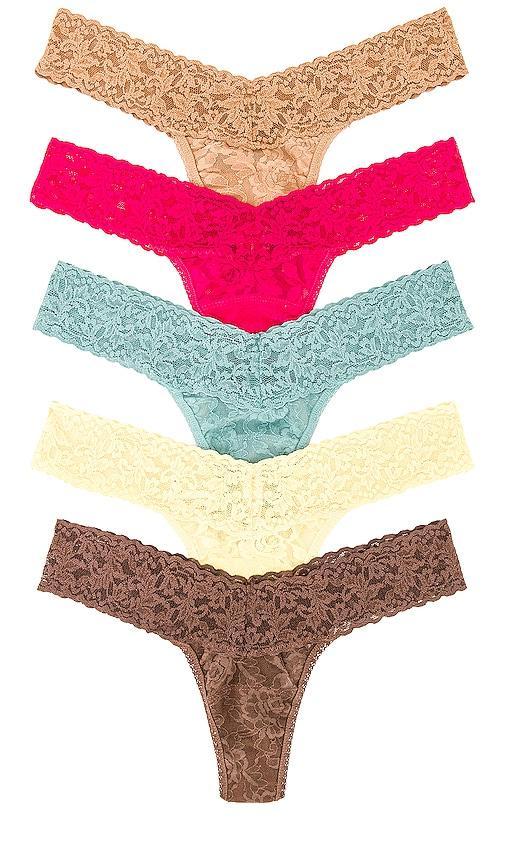 Hanky Panky 5 Low Rise Thongs Multi One Size Product Image