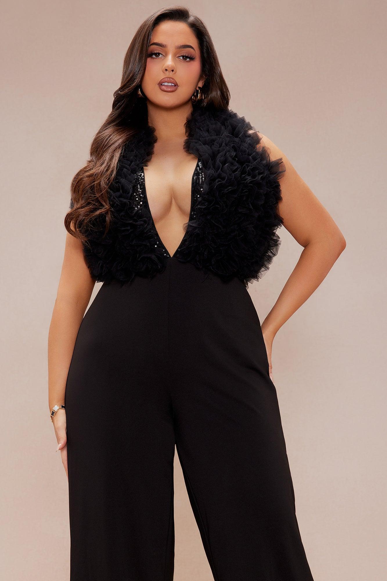 Josefina Tulle Jumpsuit - Black Product Image