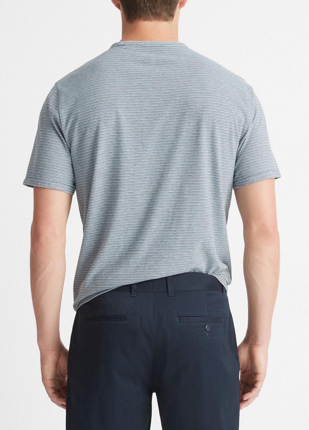 Mens Brushed Cotton Twill Griffith Chino Short, Coastal Blue, Size 32 Vince Product Image