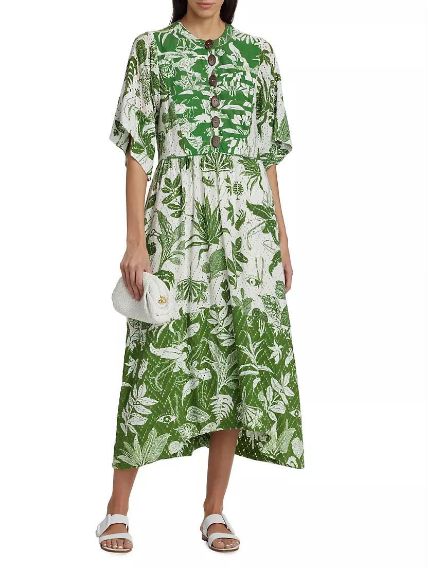 Forest Soul Elbow-Length Sleeve Midi-Dress Product Image