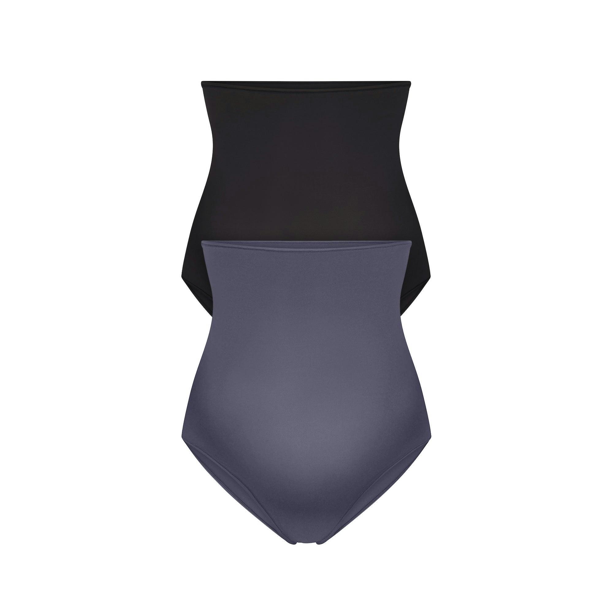 FITS EVERYBODY MATERNITY HIGH-WAISTED BRIEF 2-PACK | SLEET AND ONYX Product Image