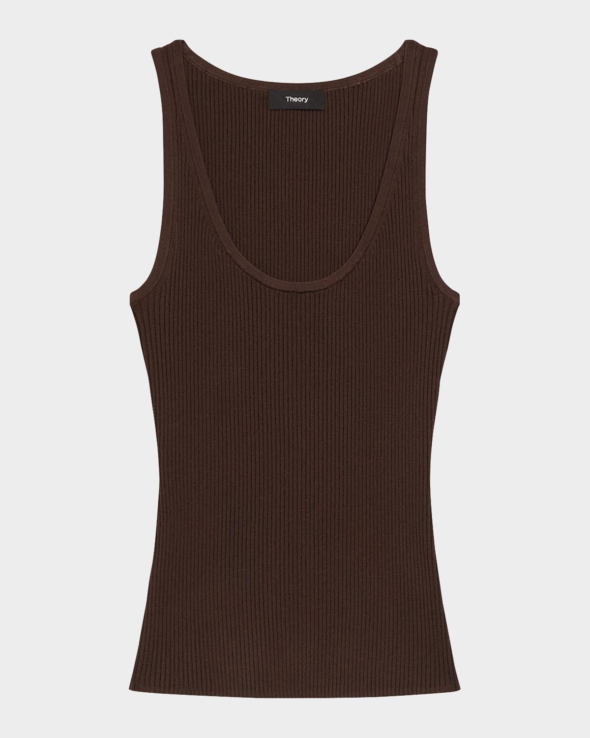 Scoop-Neck Ribbed Tank Top Product Image