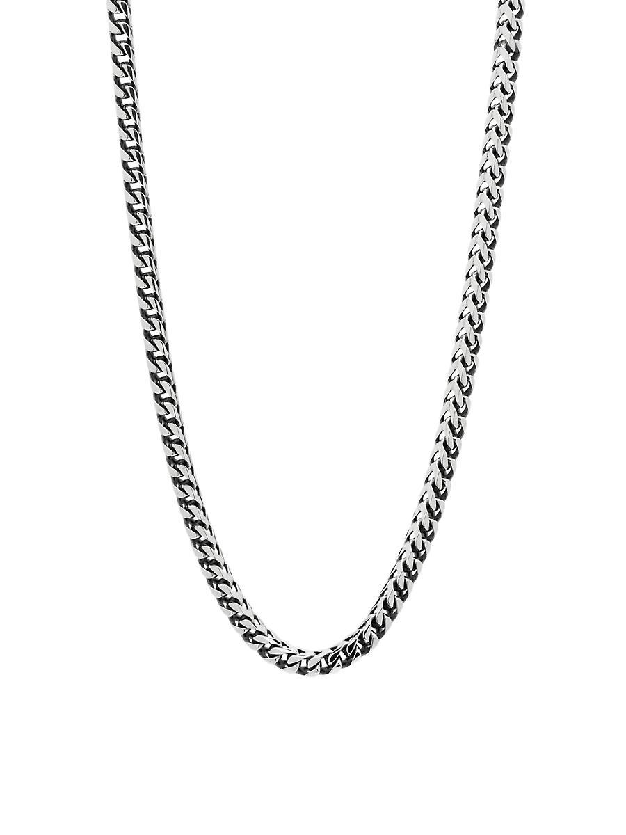 Womens Sterling Silver Curb Chain Necklace Product Image