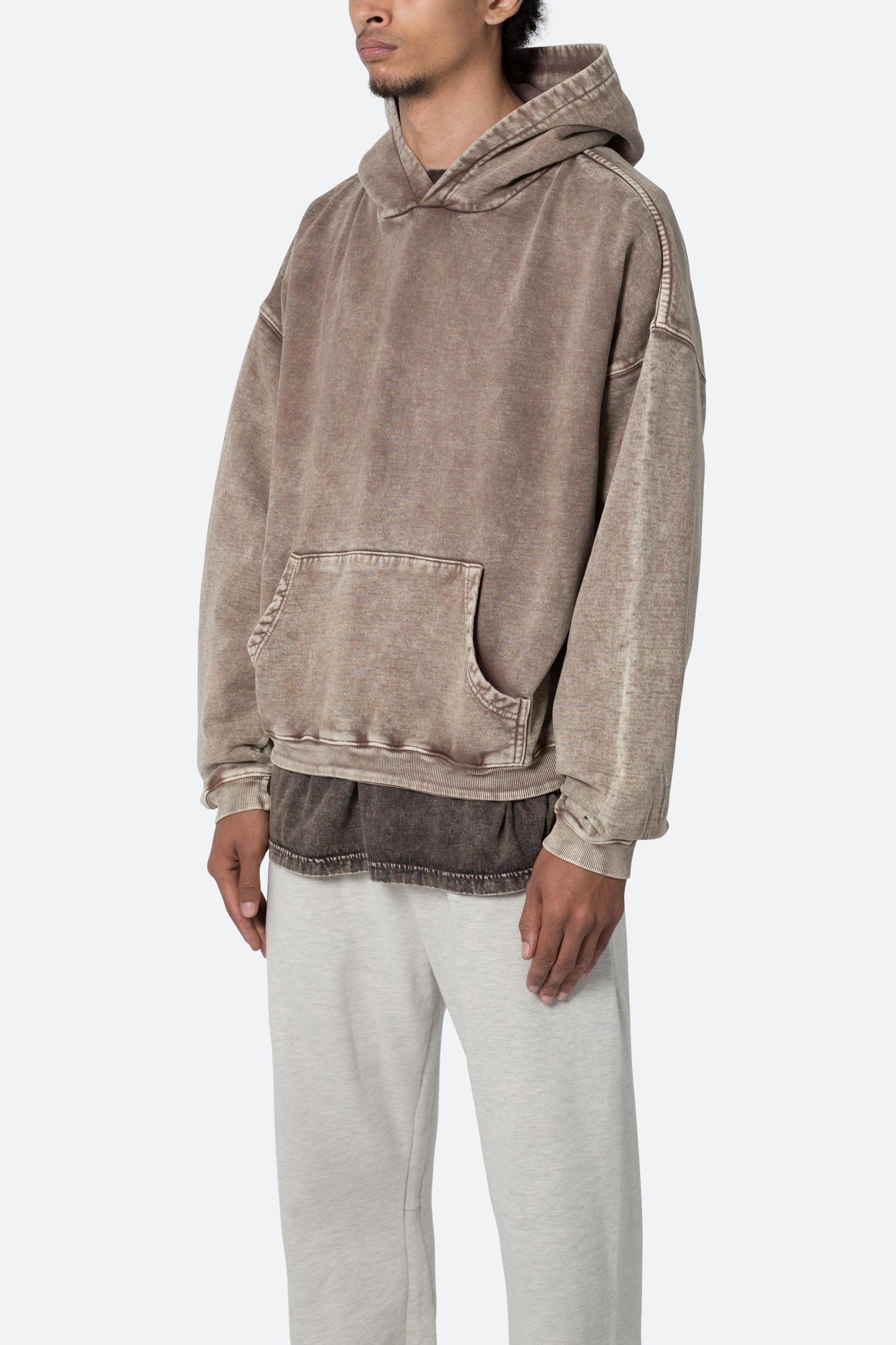 Washed Acid Hoodie - Brown Product Image