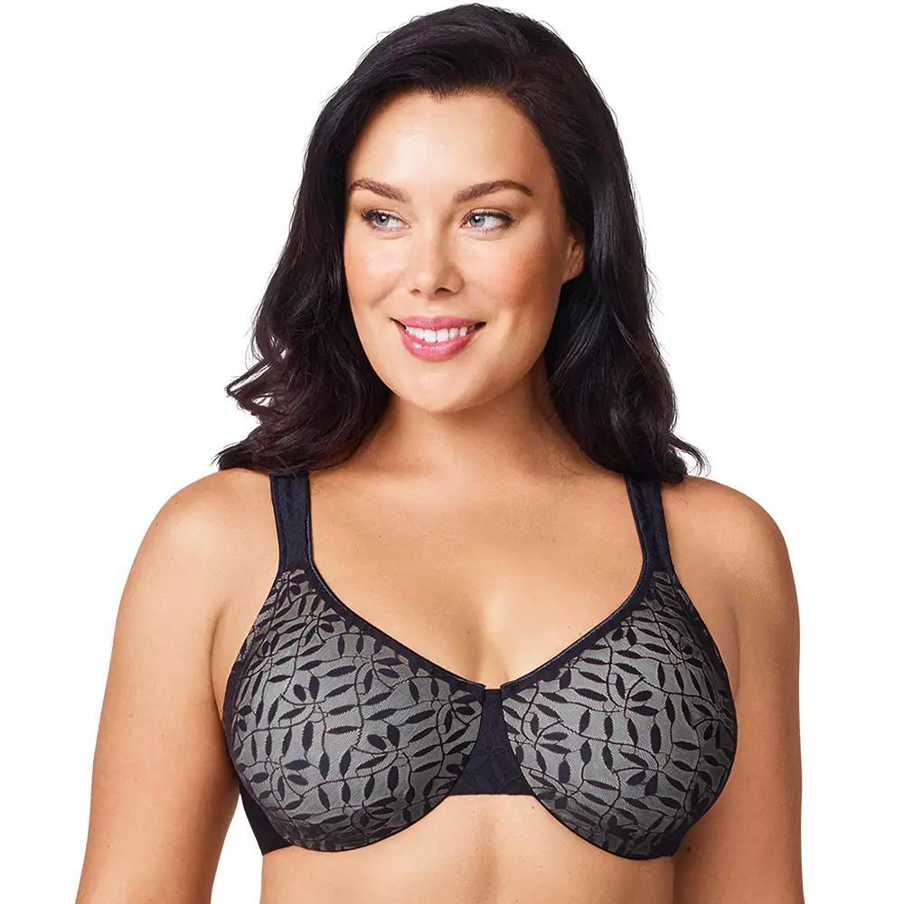 Olga® by Warner's® Sheer Leaves Lace Full-Figure Full-Coverage Minimizer Bra 35519, Women's, Size: 42 Dd, Butterscotch Product Image