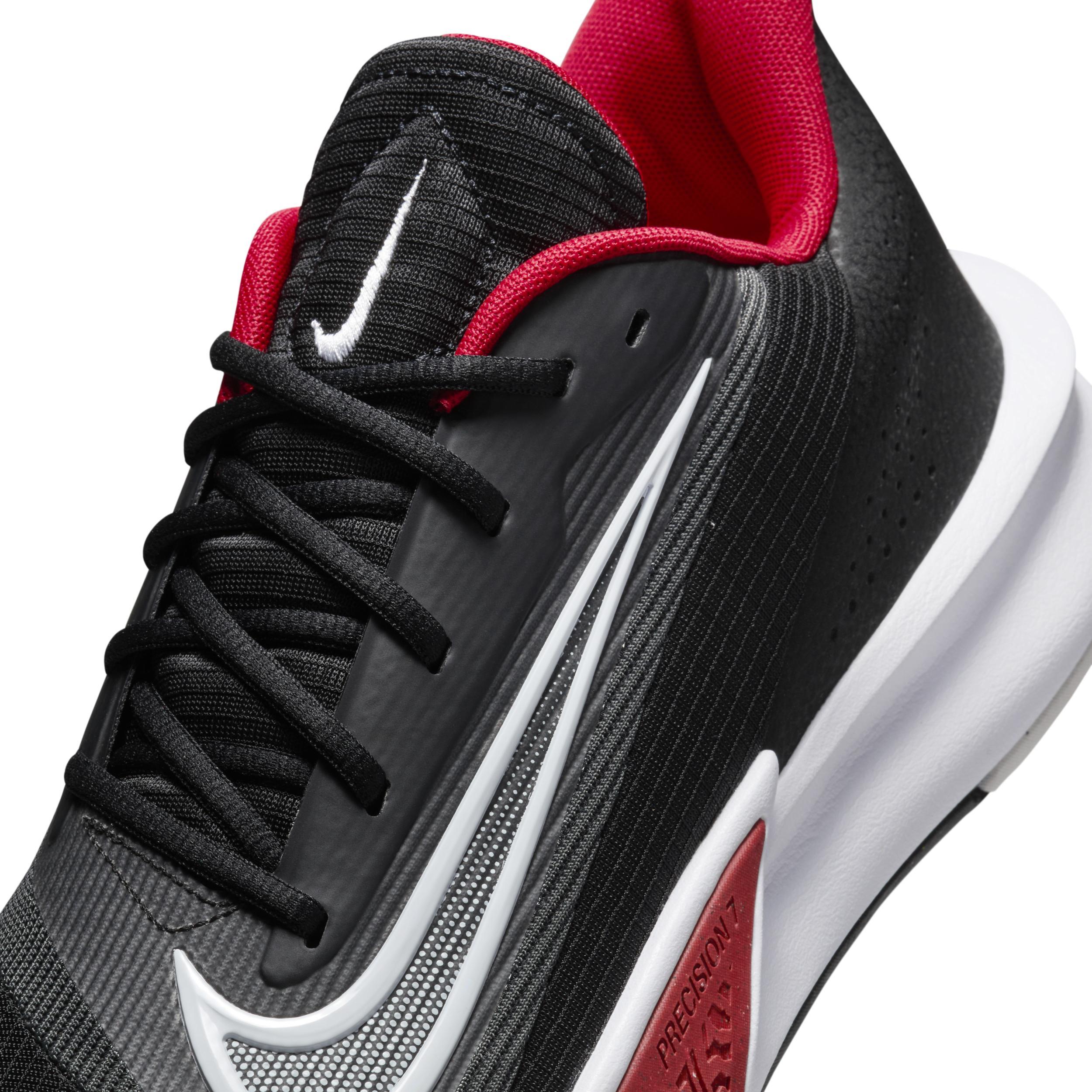 Nike Precision 7 Red White Black Men's Basketball Shoes, Size: 10.5, Black White Red Product Image