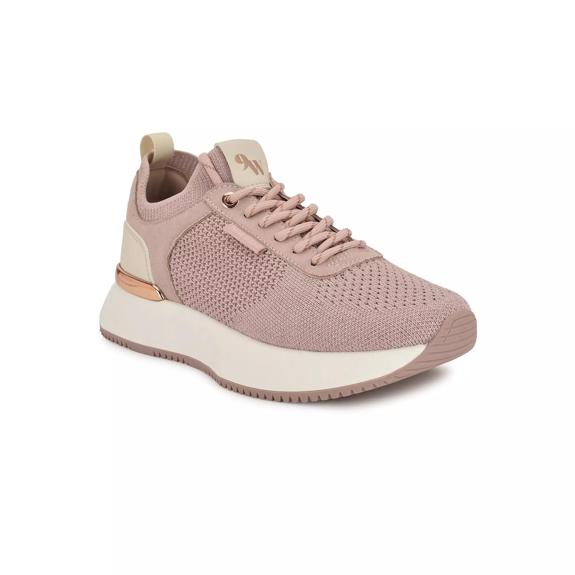 Nine West Freska Casual Lace-Up Round Toe Sneakers, Womens Product Image