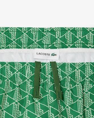 Mid Length Monogram Print Swim Trunks Product Image