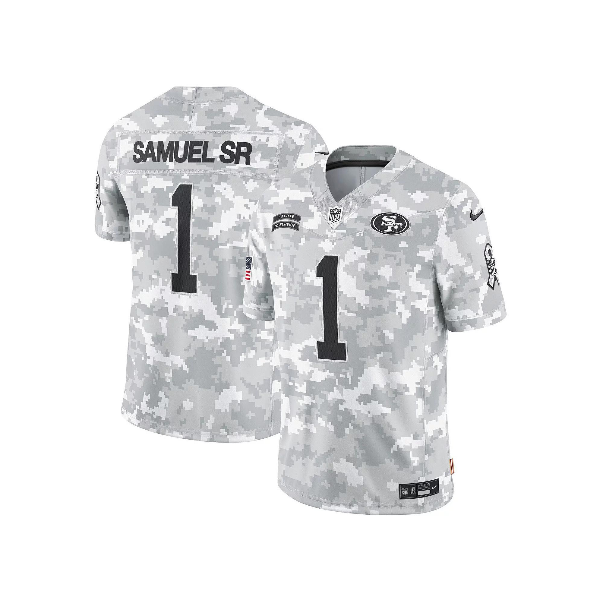 Men's Nike Deebo Samuel Sr Arctic Camo San Francisco 49ers 2024 Salute to Service Limited Jersey, Size: Large, Team Product Image