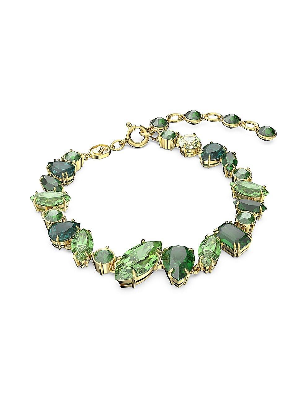 Swarovski Gema Green Crystal Flex Bracelet in Gold Tone Product Image