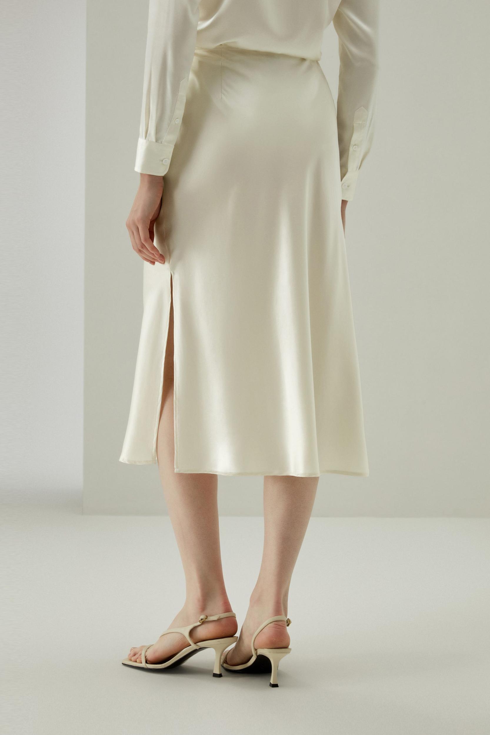Minimalist Aesthetic Silk Poppy Skirt Product Image