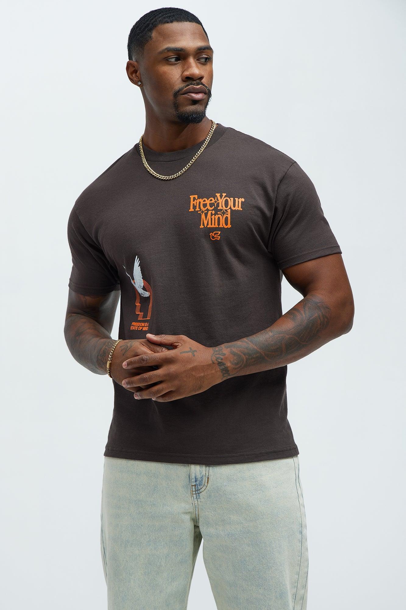 Free Your Mind Short Sleeve Tee - Brown Product Image