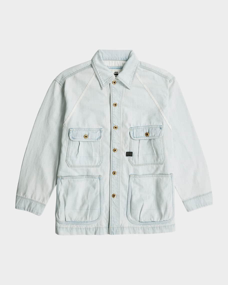Mens Oversized Denim Chore Jacket Product Image
