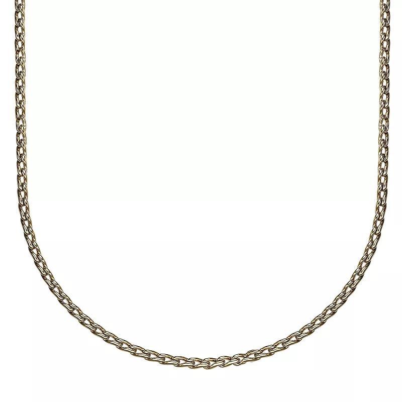 Men's LYNX Stainless Steel Fancy Curb Chain Necklace, Size: 18" Product Image