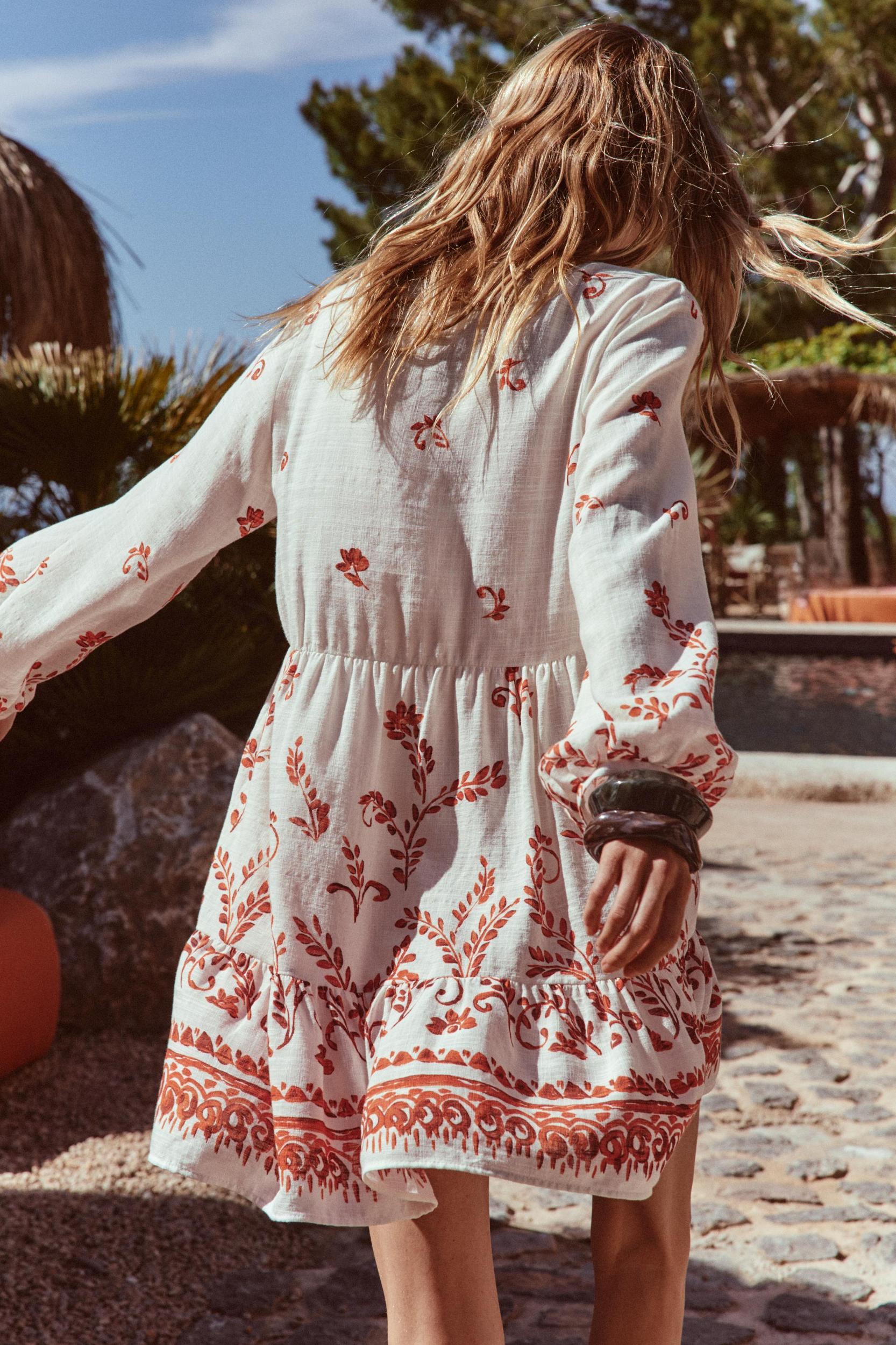 PRINTED MINI DRESS Product Image