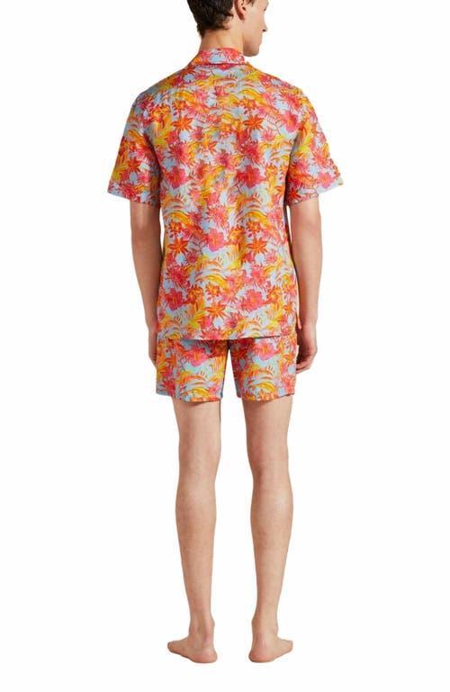 Mens Tahiti Flower Linen Camp Shirt Product Image