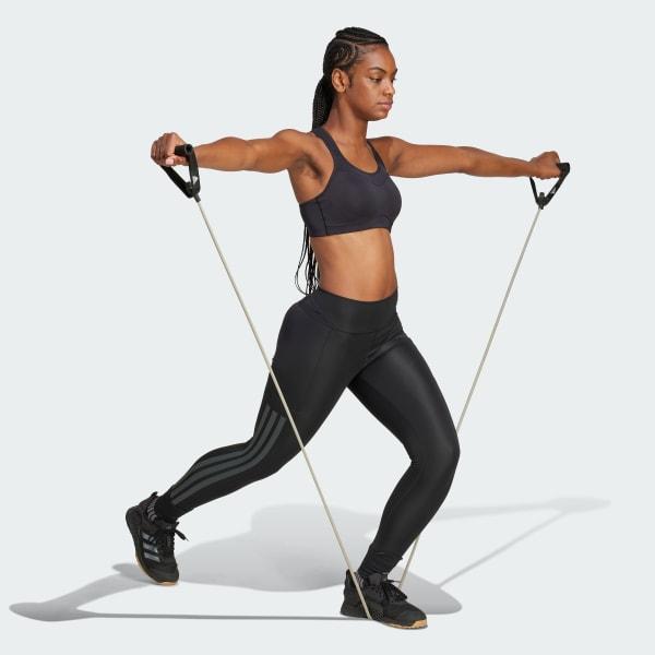 adidas Optime 3-Stripes Full-Length Leggings Black XS Womens Product Image