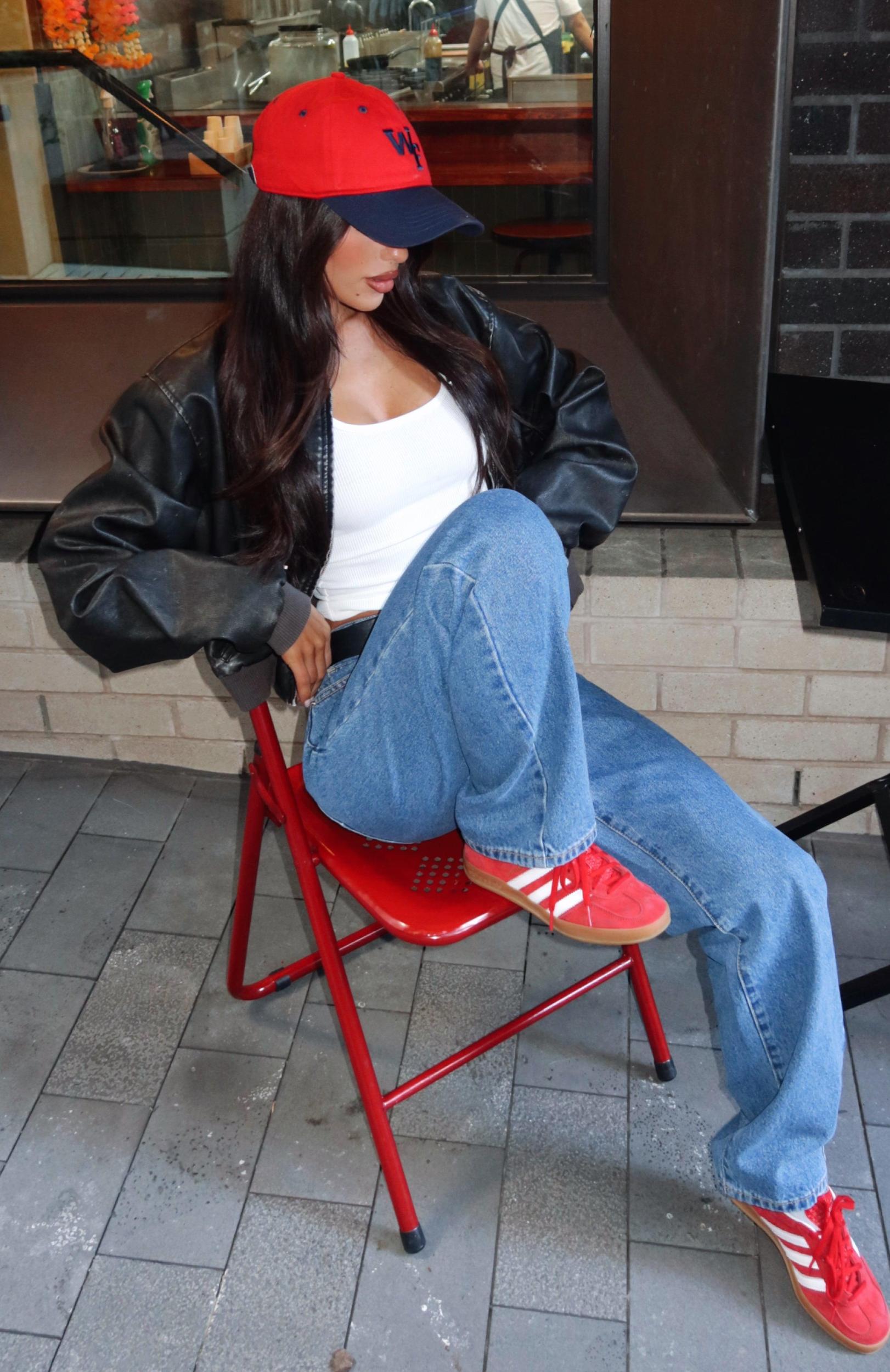Momentum Mid Rise Straight Leg Jeans Admiral Blue Product Image