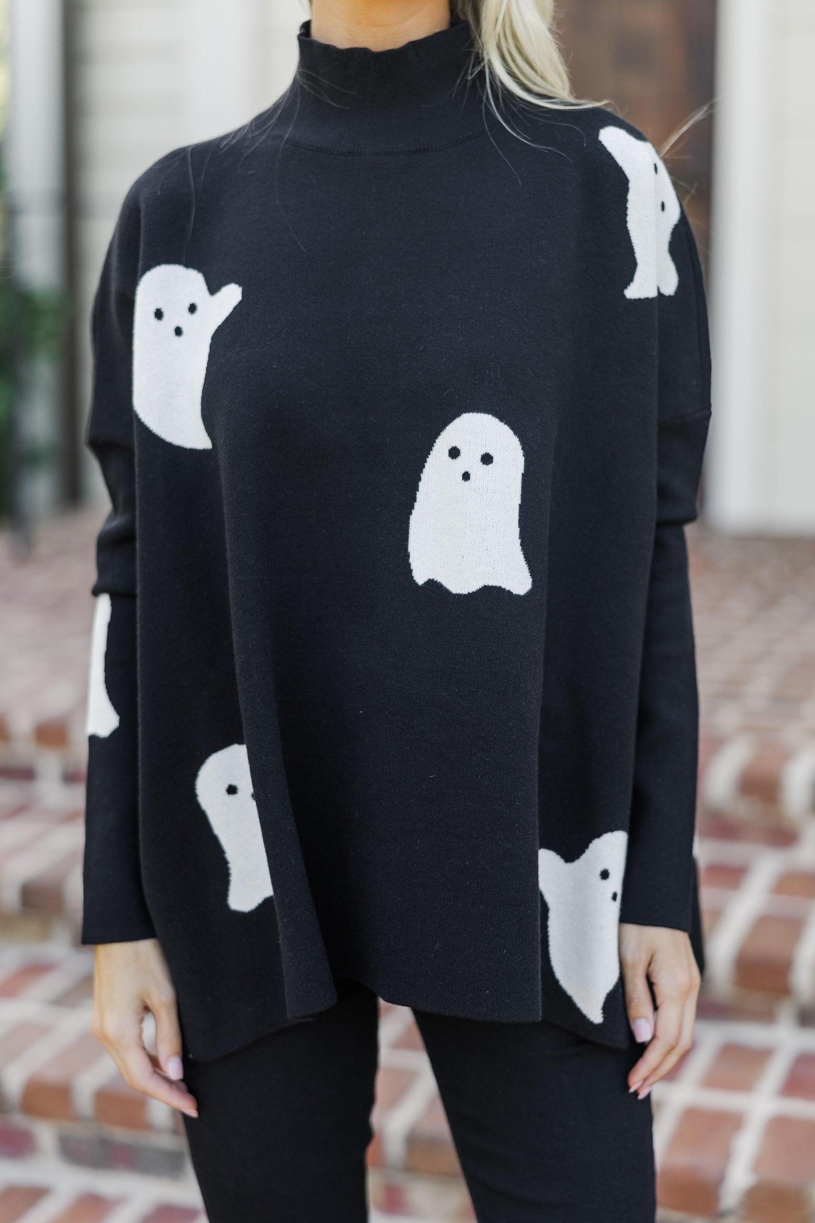 Quick Decisions Black Ghosty Sweater Female Product Image