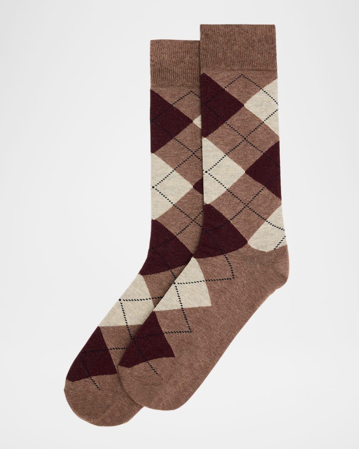 Mens Argyle Crew Socks Product Image