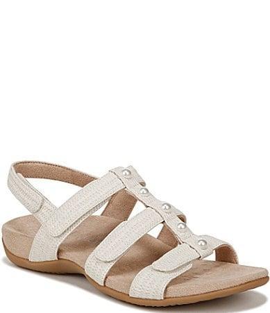 VIONIC Amber Pearl Ankle Straps (Cream Faux Leather) Women's Sandals Product Image