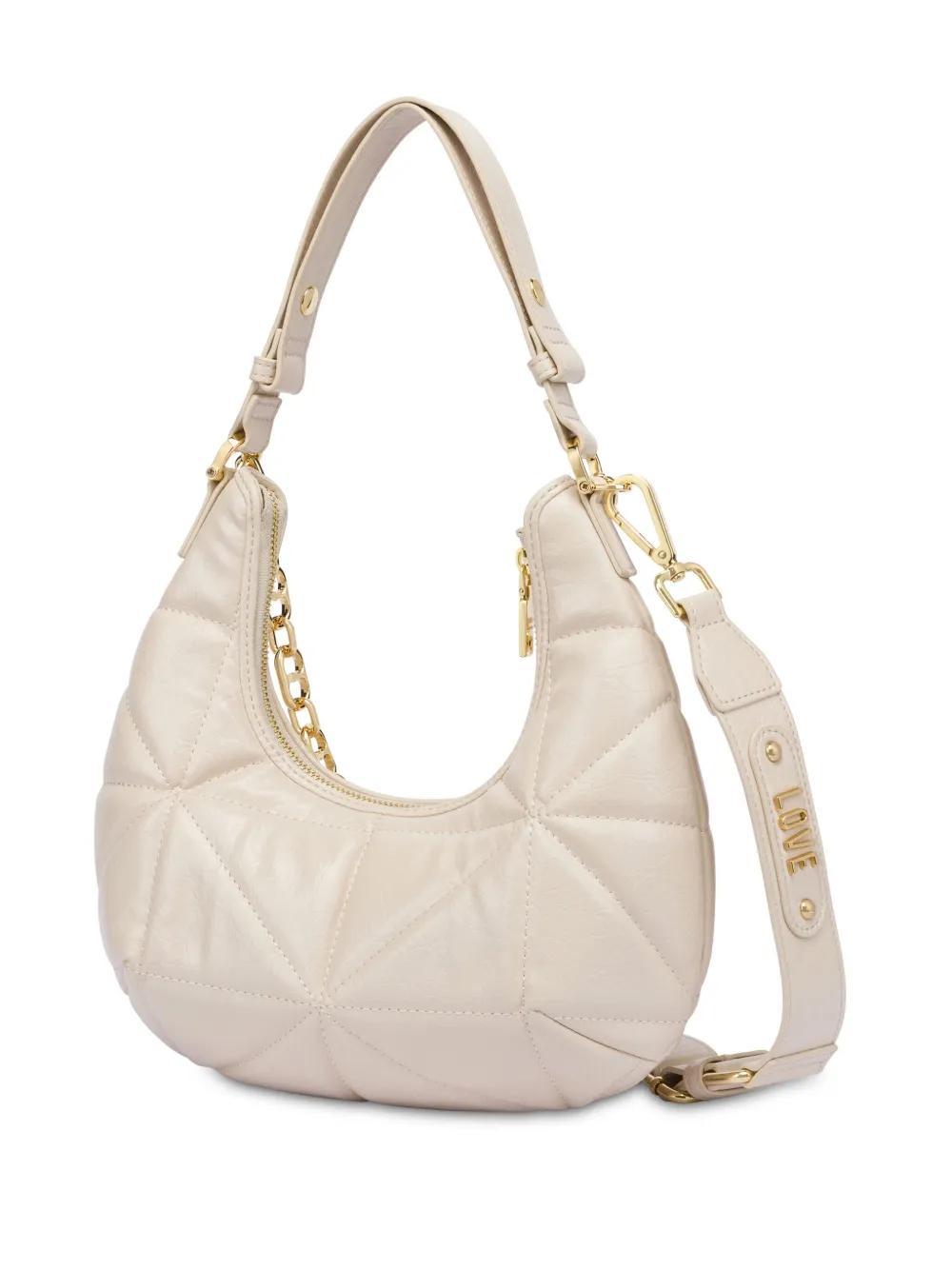 logo-plaque quilted shoulder bag Product Image