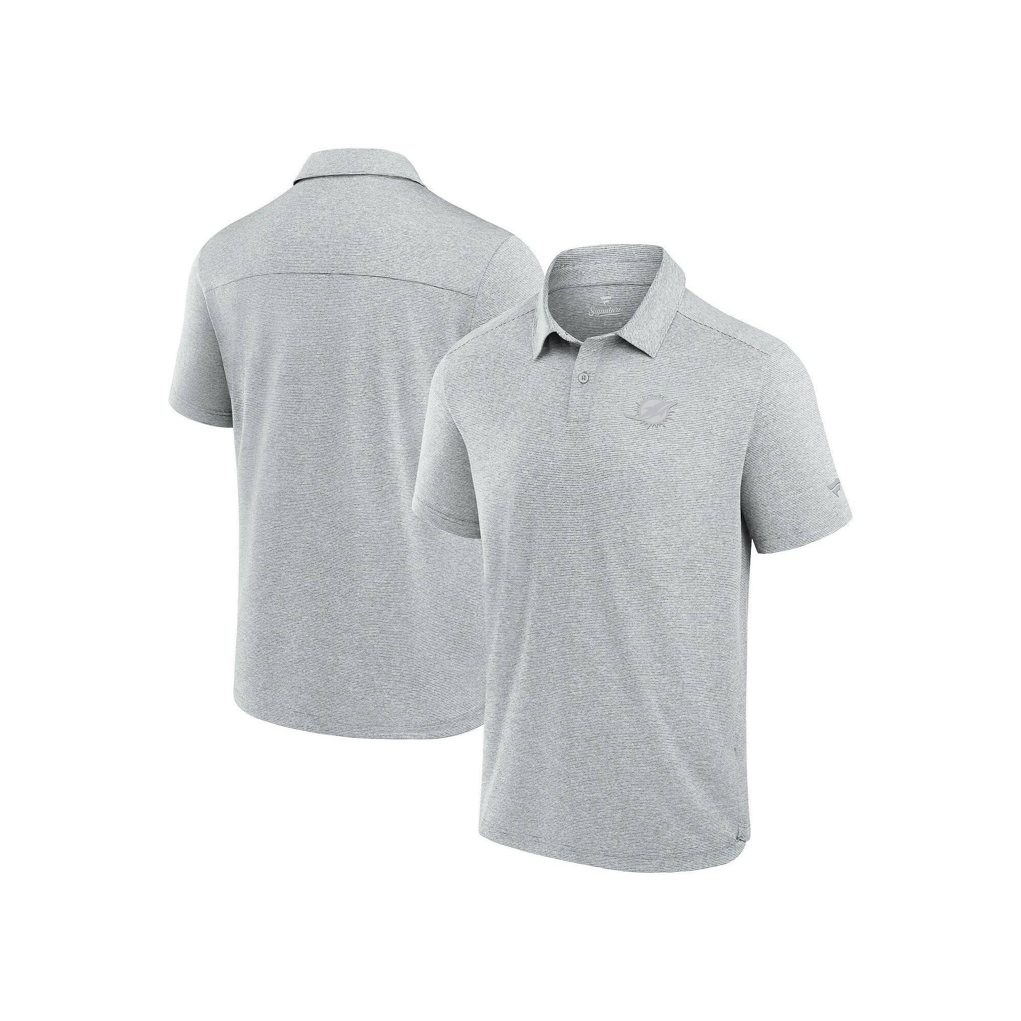 Men's Fanatics Signature Gray Miami Dolphins Front Office Tech Polo Shirt, Size: 4XL, Grey Product Image