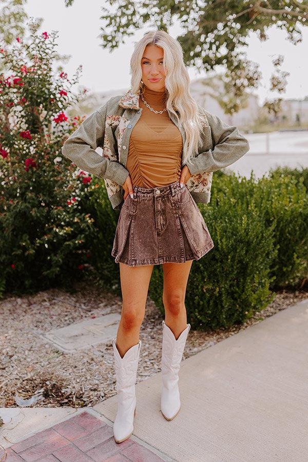 The Harper High Waist Denim Skort Product Image