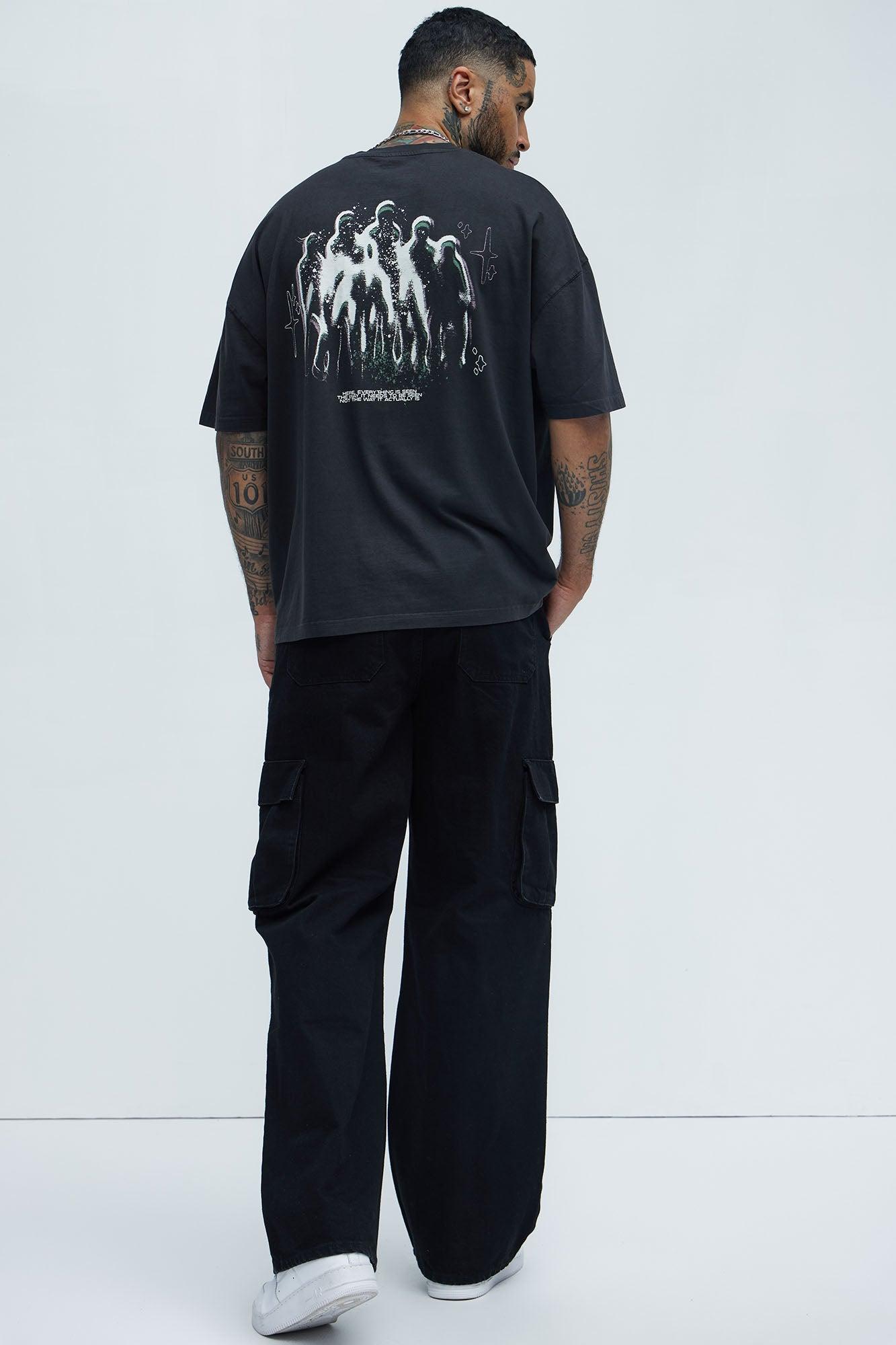 Brutalism Oversized Short Sleeve Tee - Charcoal Product Image