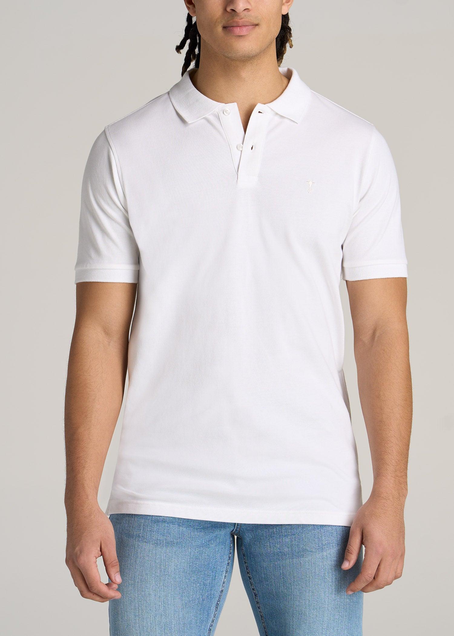 Men's Tall Classic Polo with Embroidered Logo in Cherry Brown Product Image