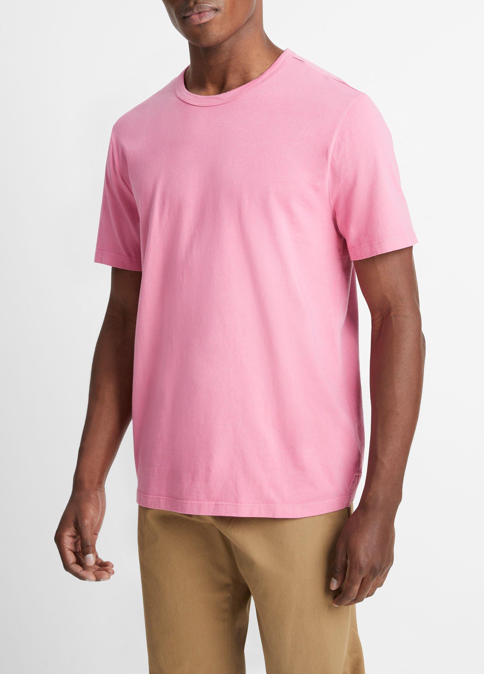 Mens Garment Dye Cotton T-Shirt, Washed Wild Iris, Size S Vince Product Image