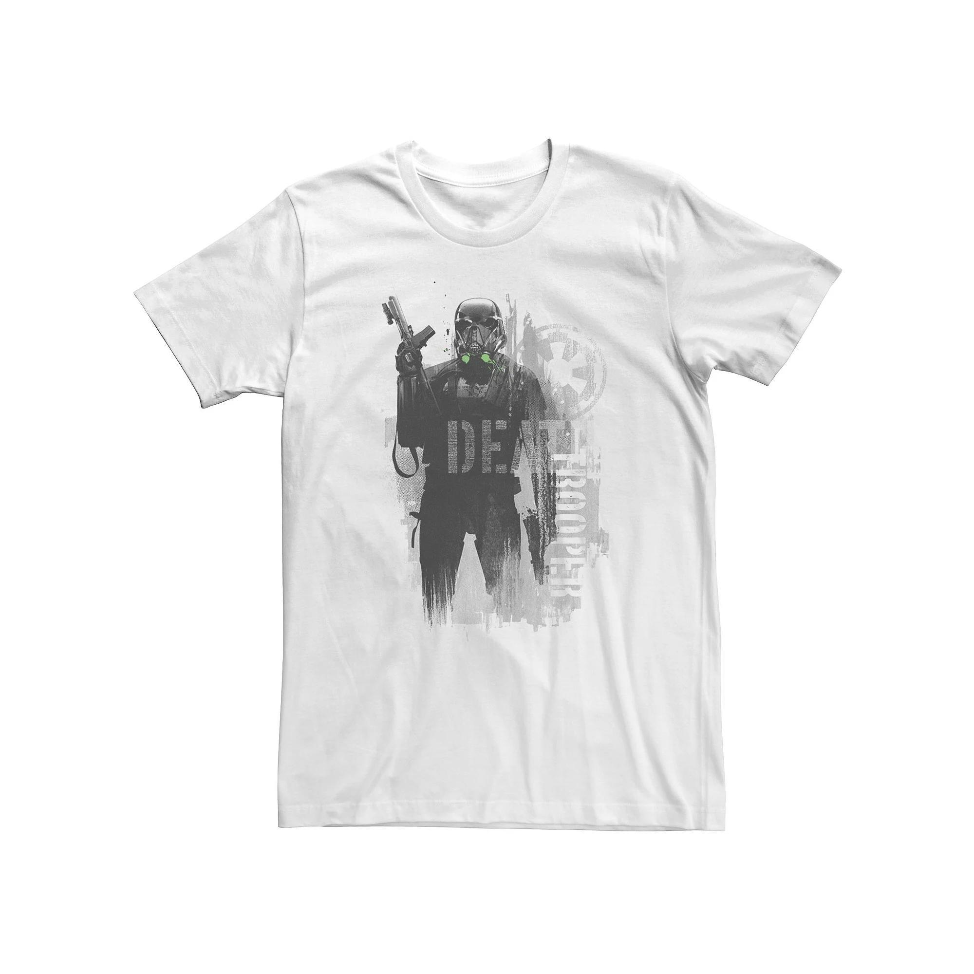 Big & Tall Star Wars Rogue One Death Trooper Grunge Tee, Men's, Size: 4XLT, White Product Image