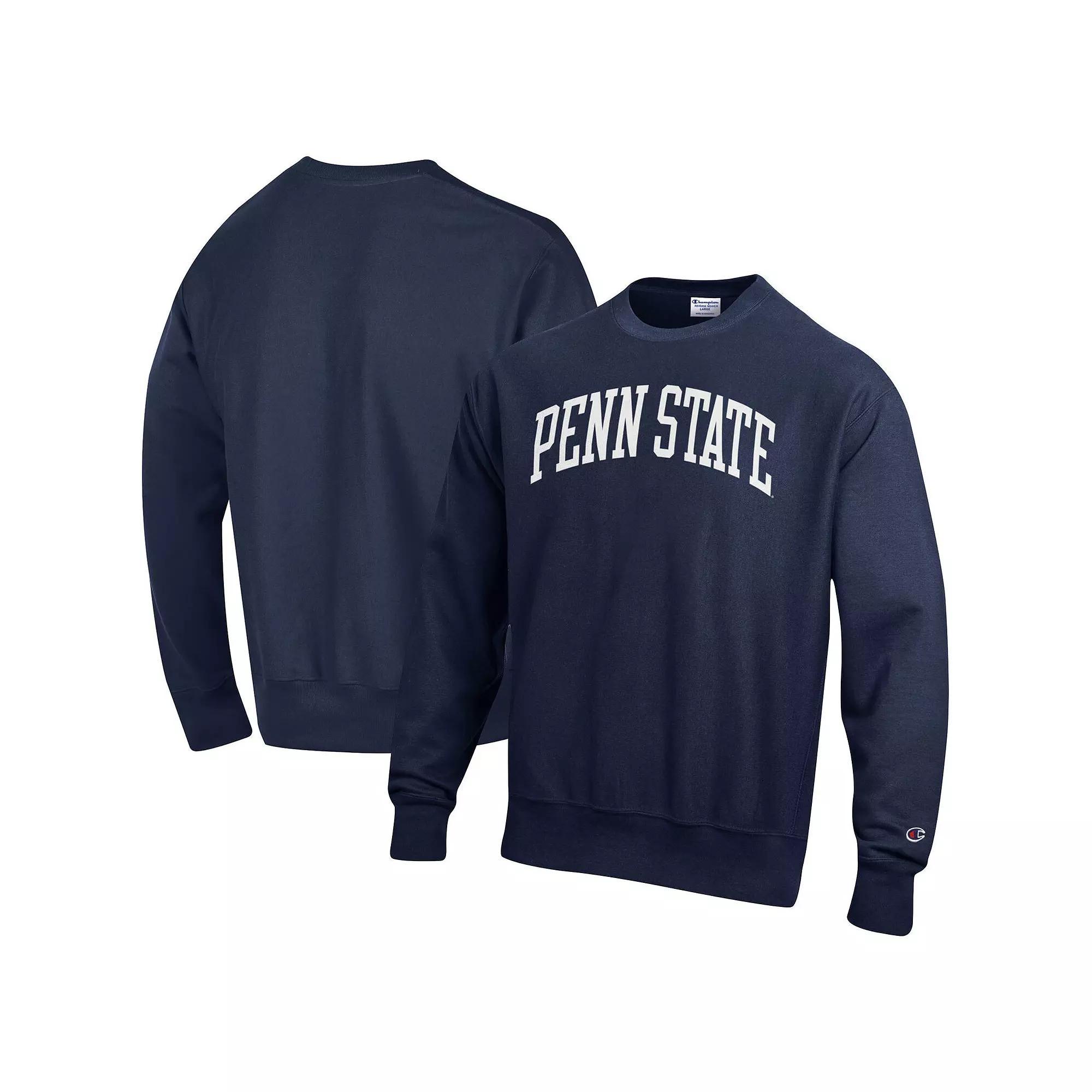 Men's Champion Navy Penn State Nittany Lions Arch Reverse Weave Pullover Sweatshirt, Size: 2XL, Blue Product Image
