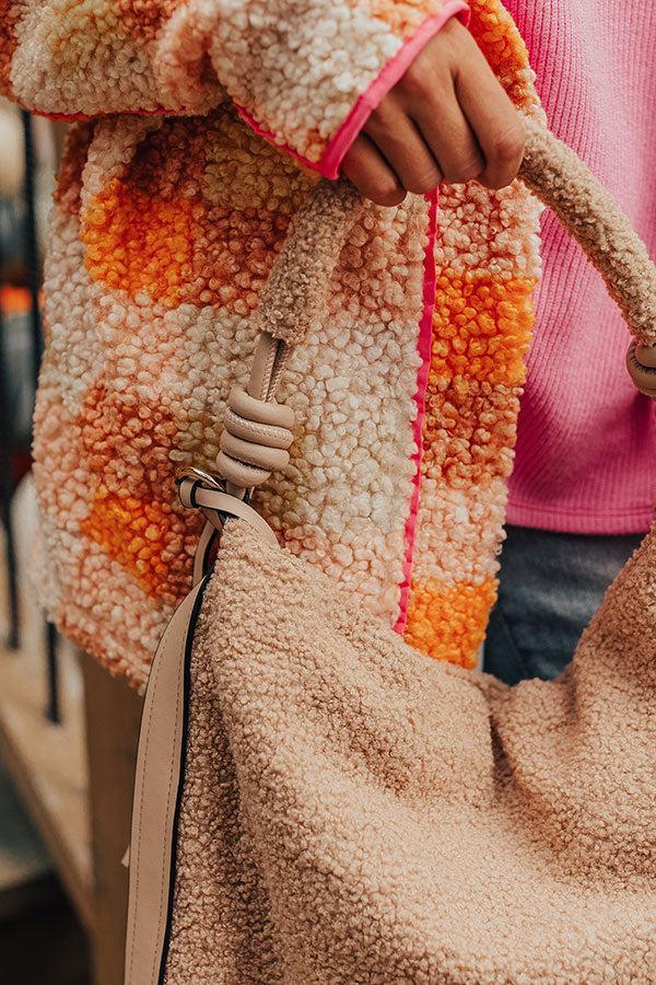 The Raleigh Sherpa Tote In Iced Latte Product Image