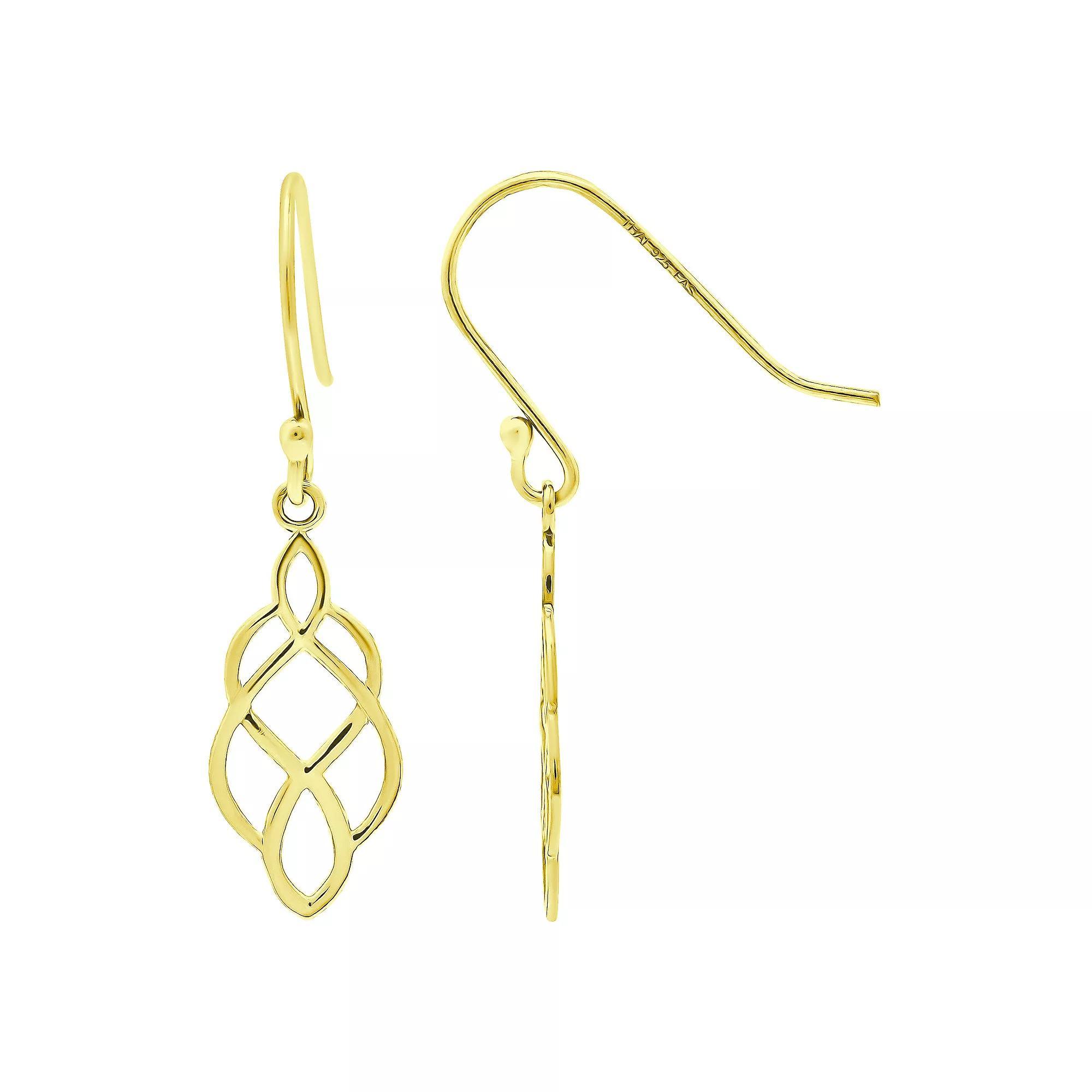 Aleure Precioso Infinity Drop Fishhook Earrings, Women's, Gold Tone Product Image