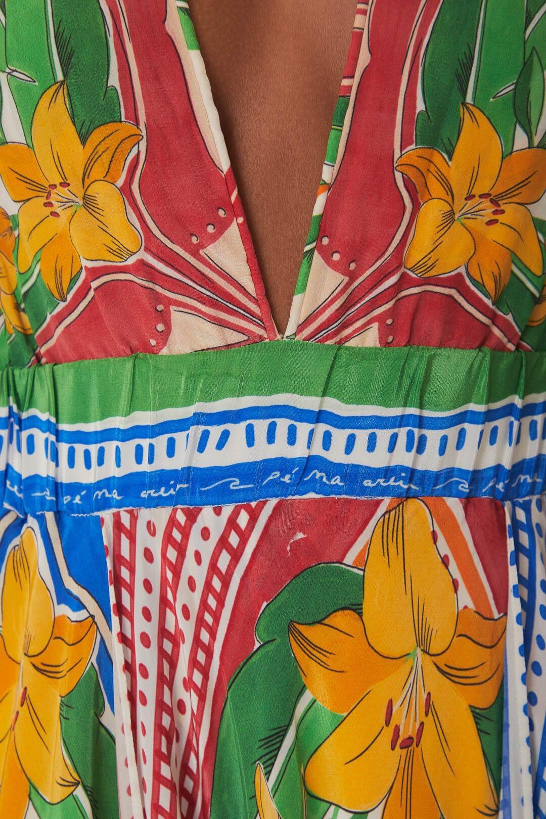 Womens Tropical Destination Scarf Maxi Dress Product Image