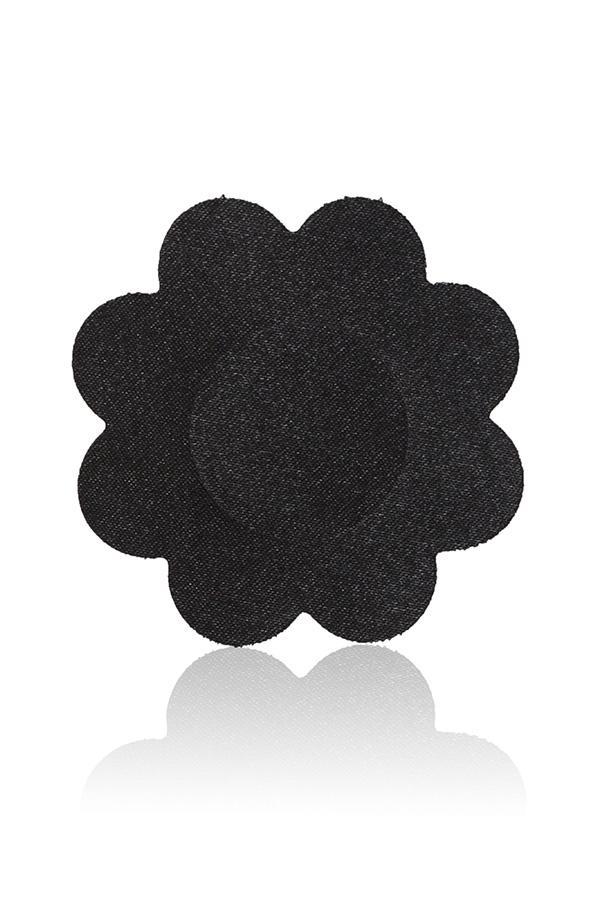  set of 4 black flower shape nipple covers Product Image