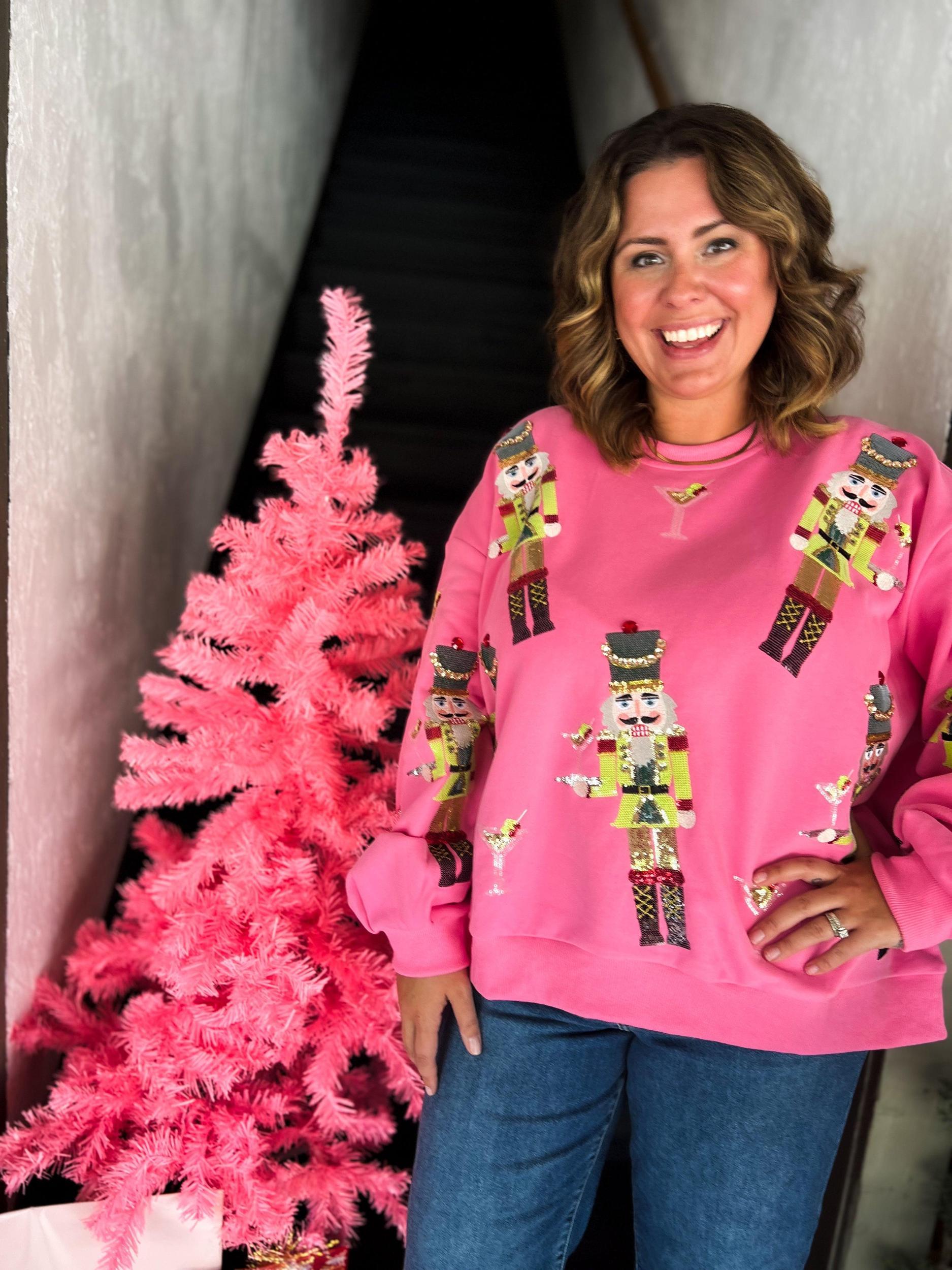 Pink Martini Nutcrackers Sweatshirt Product Image