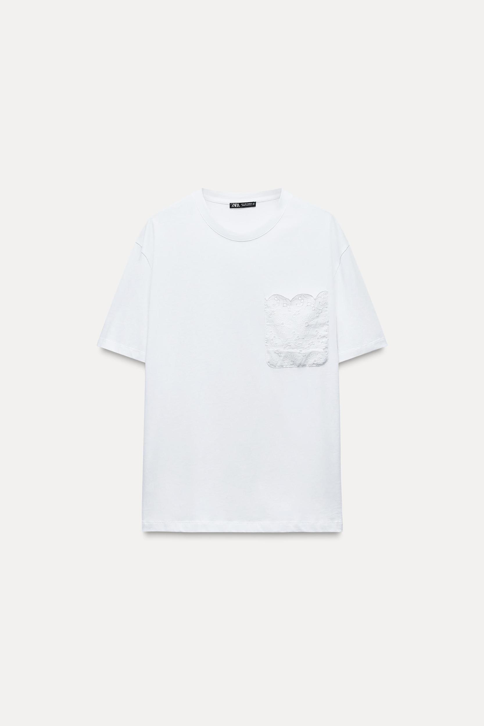 SWISS EMBROIDERY POCKET T-SHIRT Product Image