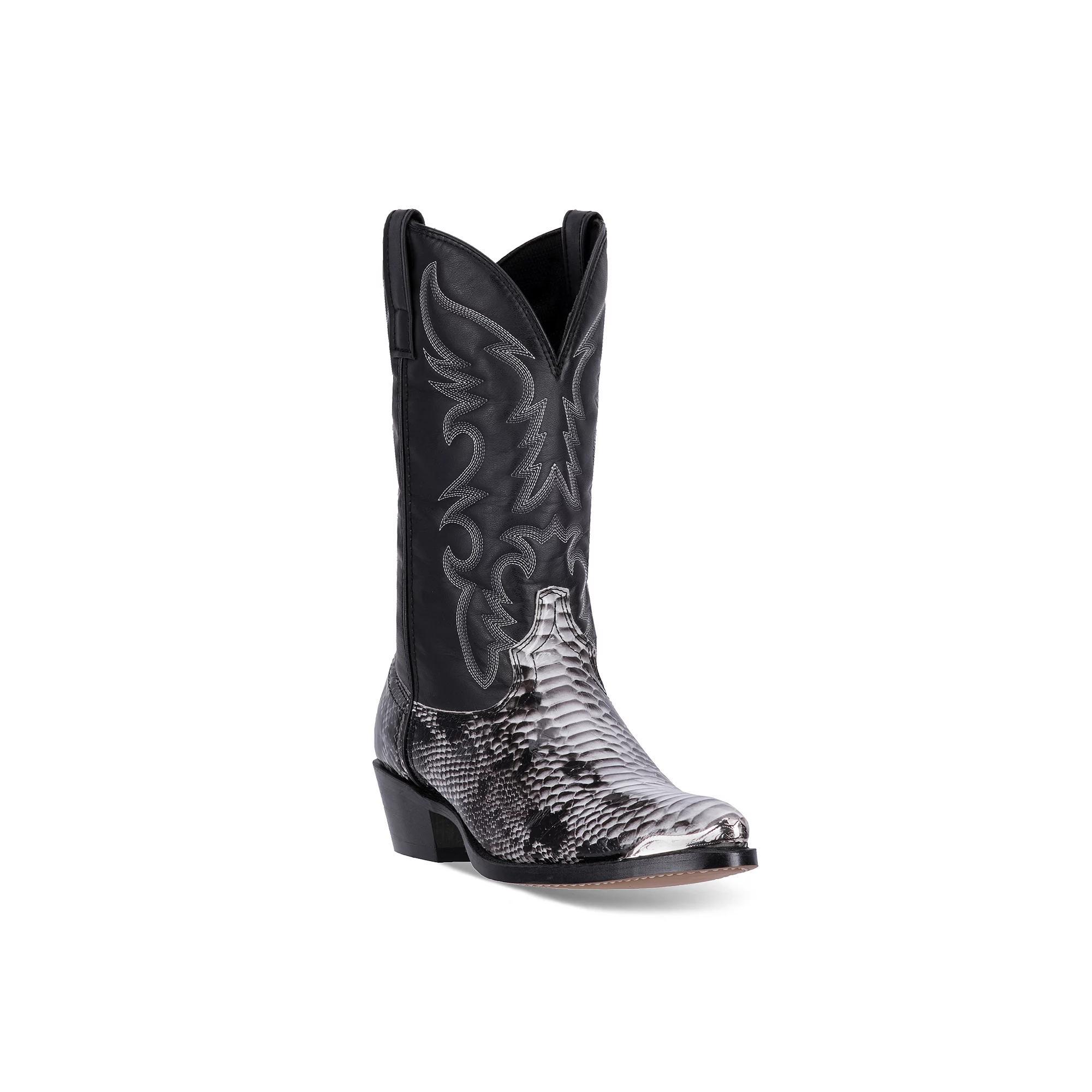 Laredo Monty Men's Cowboy Boots, Size: 11 Medium, Black White Product Image