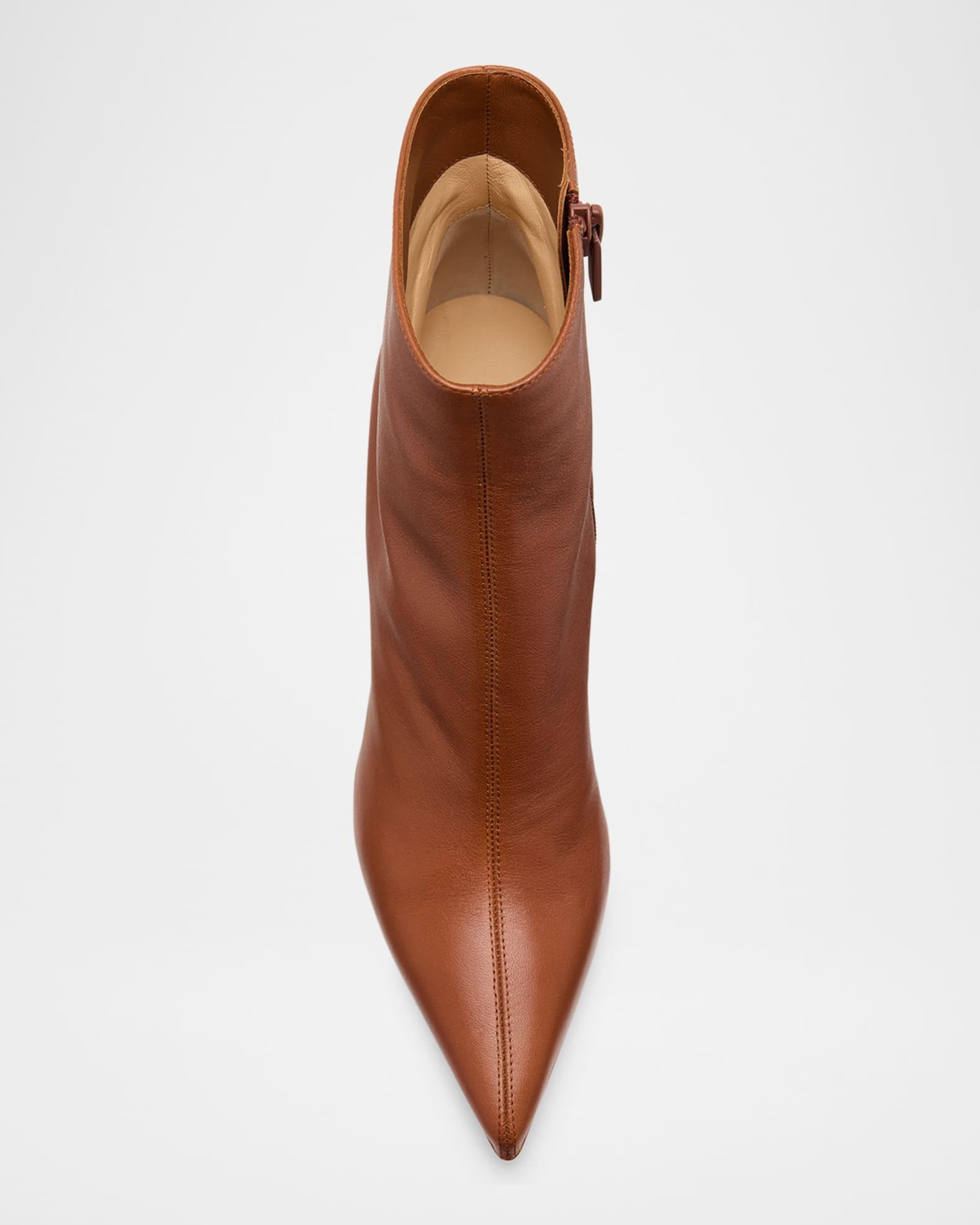 Vibella Leather Red Sole Ankle Booties  Product Image