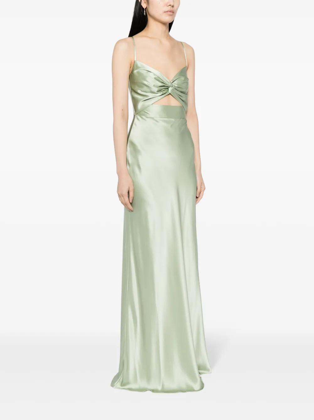 twisted-bodice silk gown Product Image