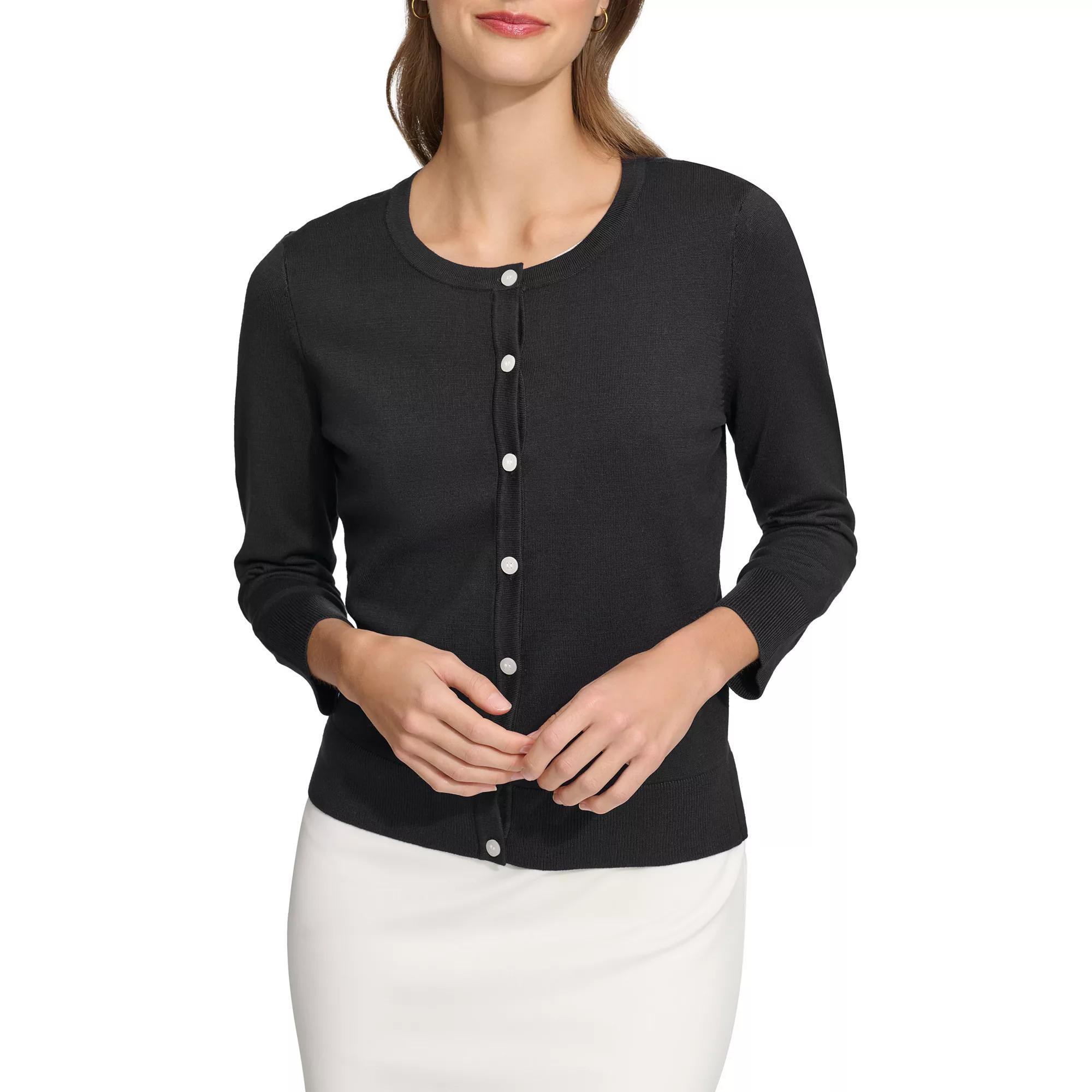 Women's Harper Rose Long Sleeve Button-Front Cardigan, Size: Medium, White Product Image