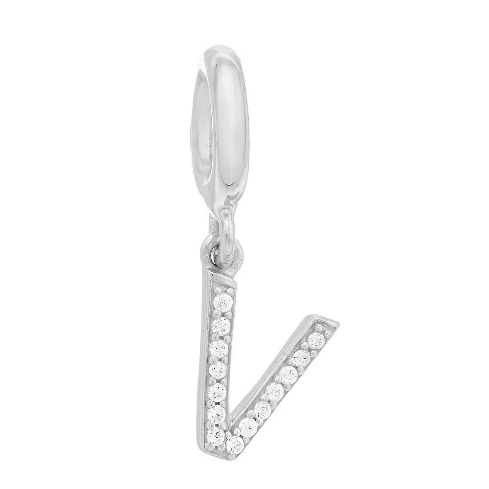 SIRI USA by TJM Sterling Silver Cubic Zirconia Initial Charm, Women's Product Image