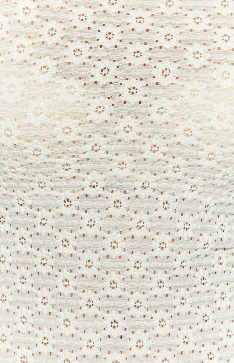Taphy White Long Sleeve Mini Dress Product Image