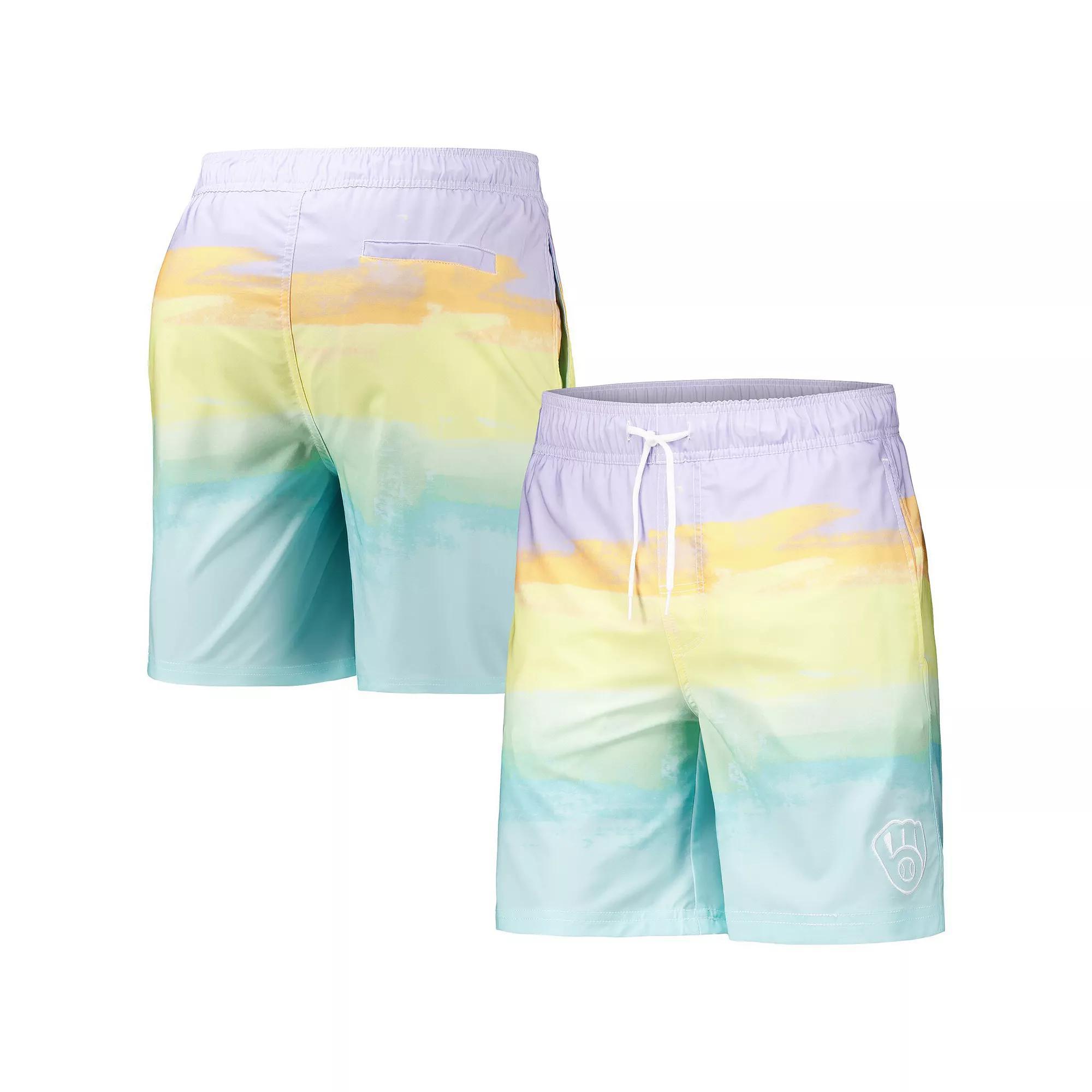 Men's G-III Sports by Carl Banks Milwaukee Brewers Perfect Game Volley Board Shorts, Size: XL, Team Product Image