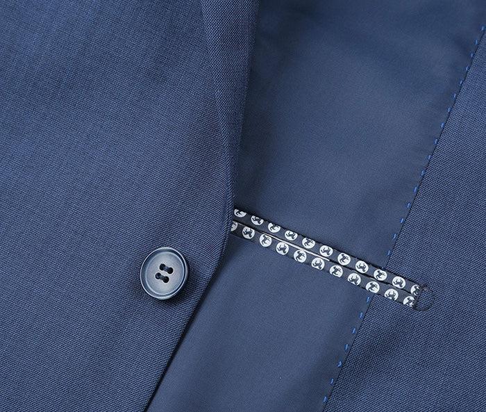 Blue Dress Suit Slim Fit 2 Piece Notch Lapel Product Image