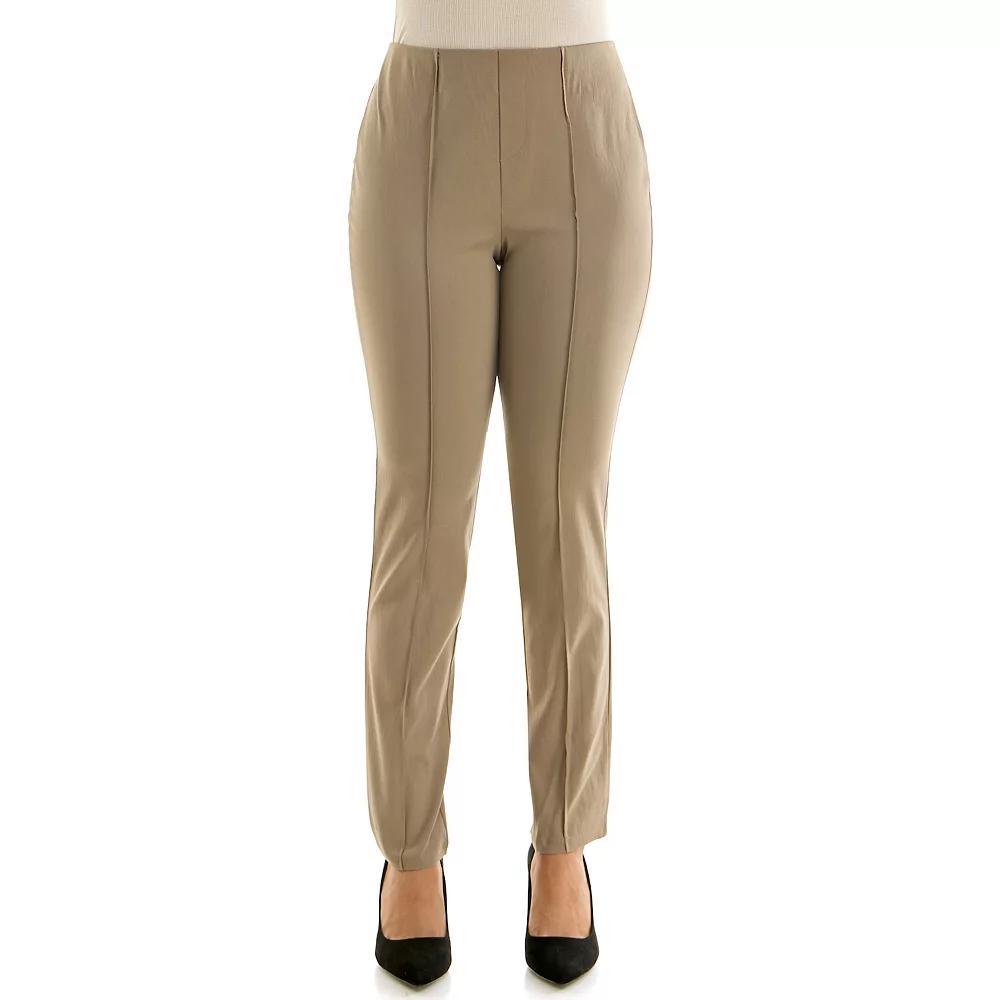 Women's Nina Leonard Narrow Leg Pants, Size: Medium, Mink Product Image