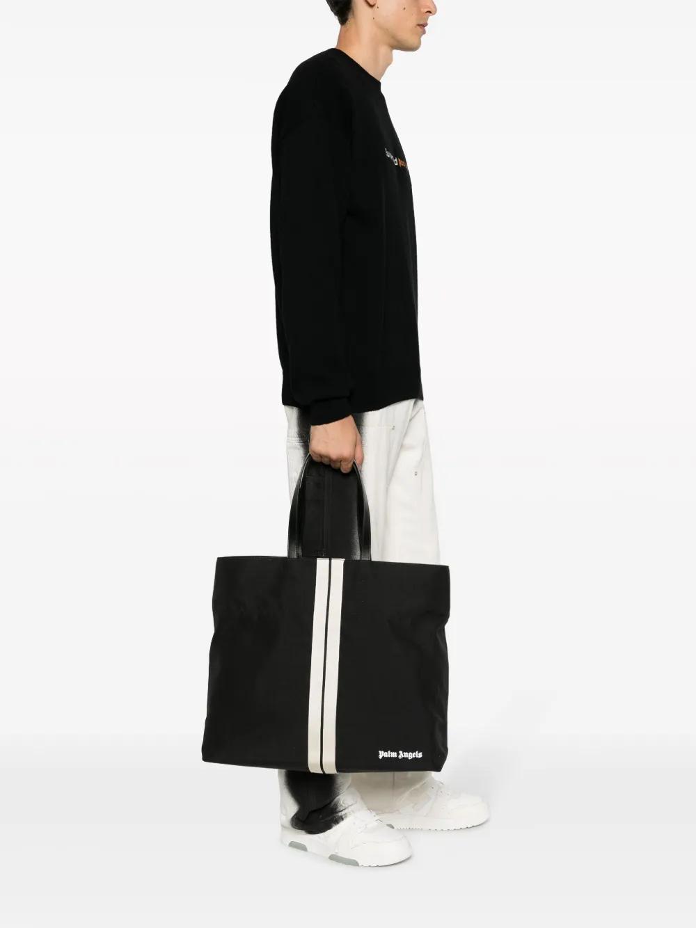 Track logo-print cotton tote bag Product Image