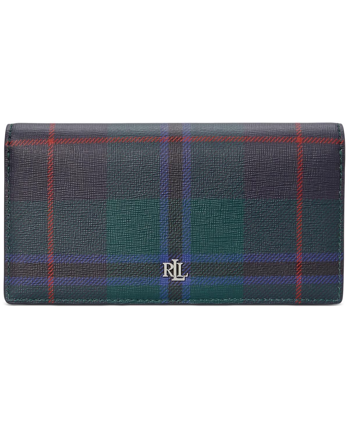 Lauren Ralph Lauren Crosshatch Leather Slim Snap Wallet Product Image
